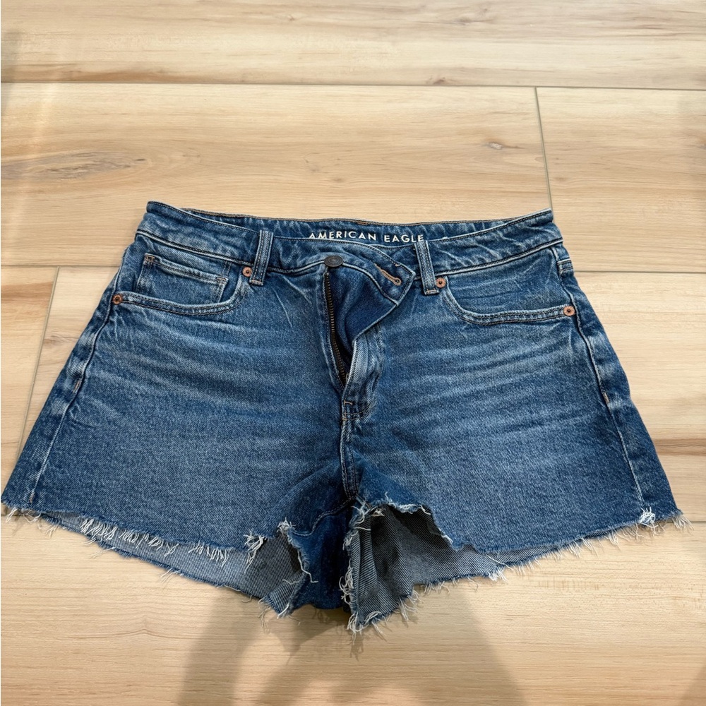 American Eagle Outfitters Women's Dark Blue Jean Shorts